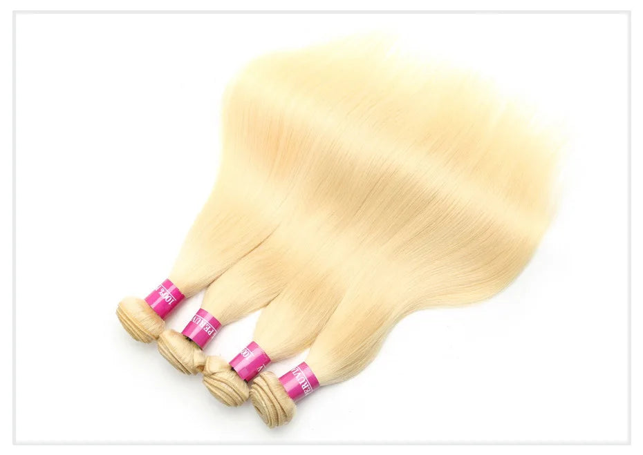 Monstar 1 3 4 613 Blonde Straight Hair Bundles Brazilian Remy Human Hair Extension Honey Blonde Bundles 30 32 34 36 38 40 Inches