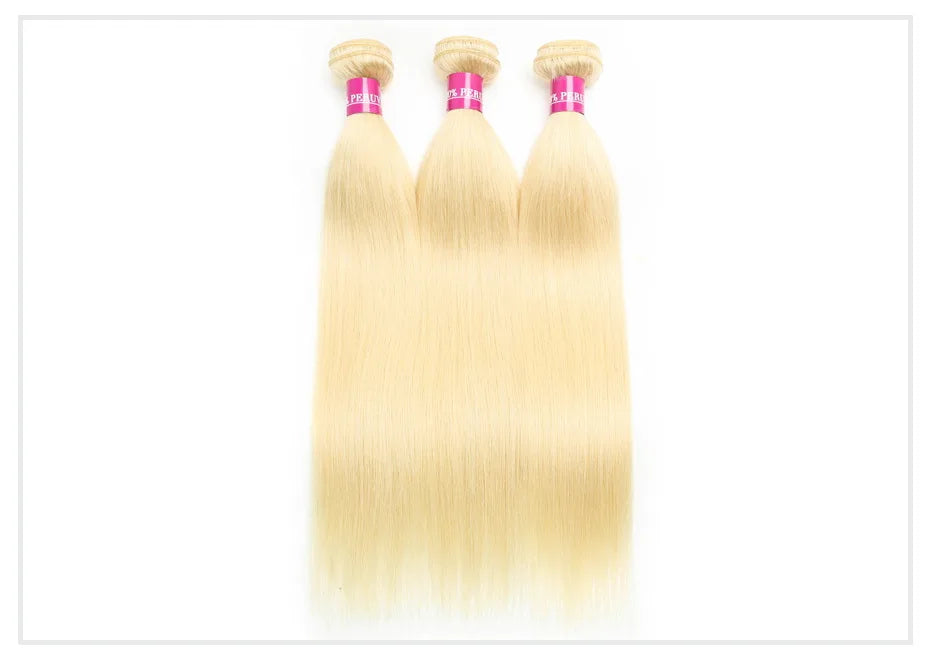 Monstar 1 3 4 613 Blonde Straight Hair Bundles Brazilian Remy Human Hair Extension Honey Blonde Bundles 30 32 34 36 38 40 Inches