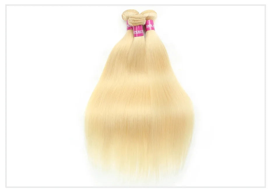 Monstar 1 3 4 613 Blonde Straight Hair Bundles Brazilian Remy Human Hair Extension Honey Blonde Bundles 30 32 34 36 38 40 Inches
