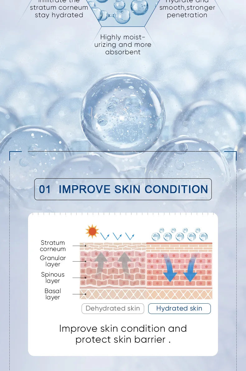 Vitamin C Face Whitening Serum Dark Spots Freckles Removal Hyaluronic Pore Minimizer Anti Aging Wrinkle Remove Golder Essence
