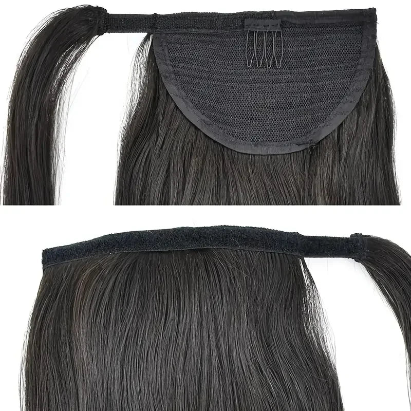 Ponytail Body Wave Human Hair Wrap Around Ponytail Remy Hair Extensions 100% Brazilian Hair Extensions Natural Color For Women