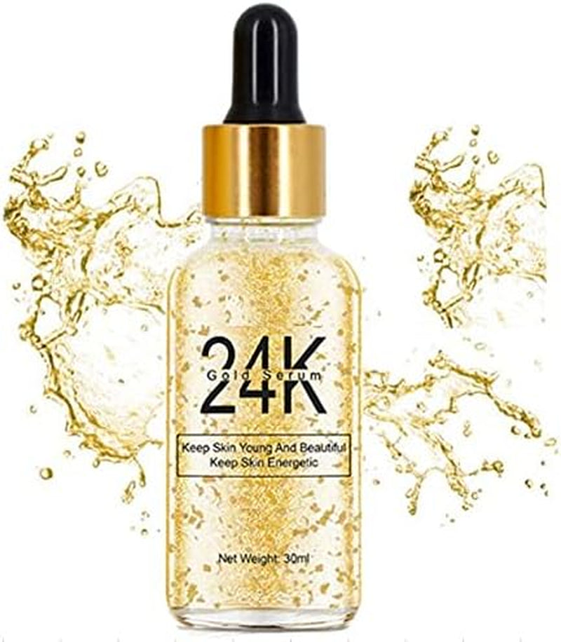 , 24K Gold Serum Moisturizing Essence, 99% Pure Gold Anti-Aging Essence, Nourishing Anti-Aging Gold Serums for Face Skin Anti-Aging Skin Repair Moisture Firming Lifting Skin