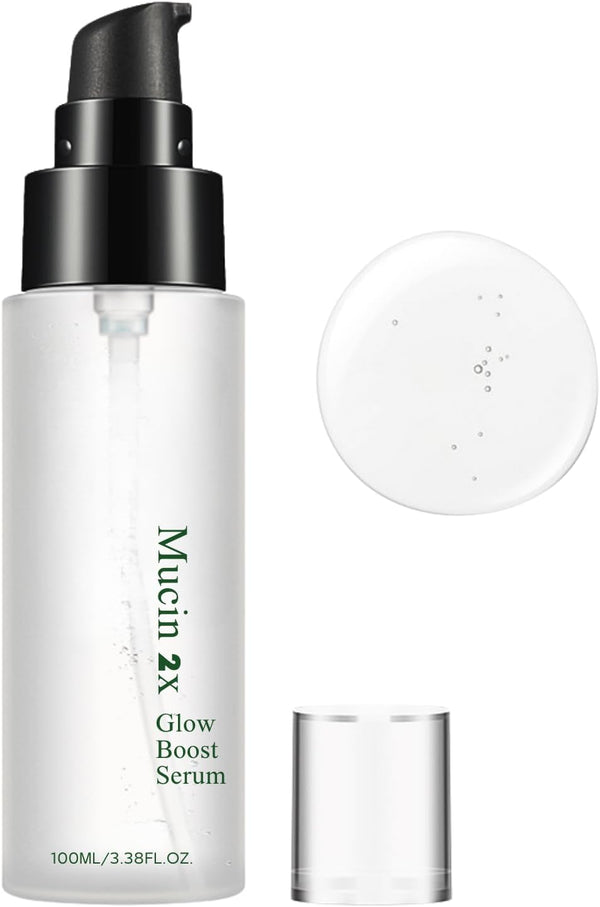 Snail Mucin Essence, Glow Boost Face Serums, Snail Facial Serum, Hydrating Serum, Niacinamide Serum with Niacinamide Snail Secretion Filtrate, for Dehydrated Damaged Skin Repair